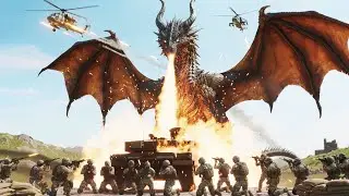 Epic Battle: Giant Dragon vs. The Military 🐉 Giant Dragon Saves the Dragon Egg From The Military
