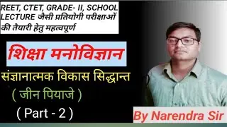 जीन पियाजे का संज्ञानात्मक विकास सिद्धान्त ( Part -2)।। CTET।। REET।।