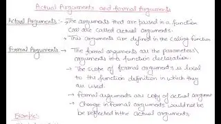 32- What Is Actual And Formal Arguments In C Programming Language In HINDI | Actual Arguments In C