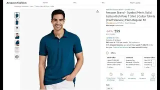 Amazon Brand - Symbol Men's Solid Cotton Rich Polo T Shirt | Collar T shirts