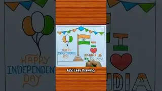 Independence Day Drawing / Independence Day Poster Making #shorts #independenceday
