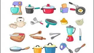 KITCHEN TOOLS|LIST OF ESSENTIAL KITCHEN TOOLS IN ENGLISH WITH PICTURES|LEARN ENGLISH WITH FIZZA