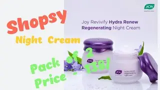 Joy Revivify Hydra Renew Regenerating Night Cream Unboxing