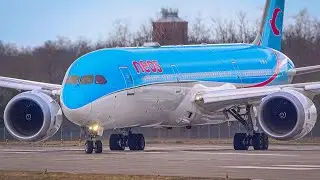 FIRST VISIT! at Basel Airport NEOS Boeing 787-9 Dreamliner. Landing & takeOff.
