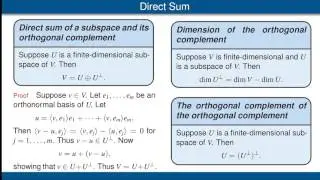 Orthogonal Complements