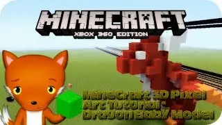 MineCraft 3D Pixel Art Tutorial - Dragon Baby Model