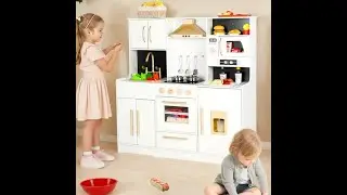 Assembly: Kinder King Wooden Kids Play Kitchen Set w/ Lights & Sounds ETD029