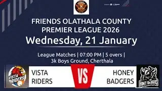 Honey Badger's Vs Vista Rider's| Day 1 | Friends Olathala County Premier League S4