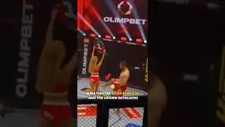 Iranian MMA fighter kicks ring girl; Russian crowd beats him up 😳 #mma