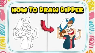 How to Draw Dipper Pines from Gravity Falls &ndash; Cartoon Drawing