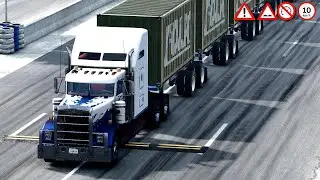 Hold My Beer… 10-Container Truck vs Speed Bump 🚛⚡ | BeamNG.drive
