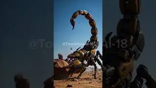 MECHA SCORPION breaking rocks #shorts #youtubeshorts #ai