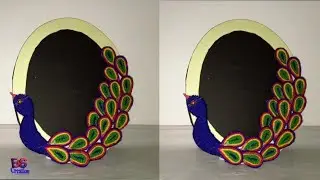 Diy easy peacock shape photo frame|peacock design photo frame ideas