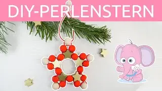 Bastelanleitung: Holzperlen-Dekostern ♡ DIY-Weihnachtsstern ♡ Stern aus Holzperlen selber machen