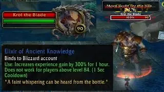 Как получить Эликсир Древних Знаний на 300% больше опыта на 60 минут в MoP Classic WoW