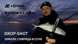 Зимняя ставрида в Сочи. Дроп-шот. Xesta Runway SLS S90 Mobile Long Shooter