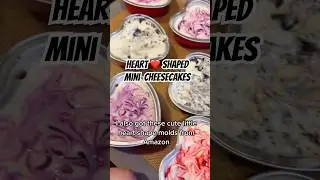 Heart Shaped Valentines Mini Cheesecakes 💌 ❤️