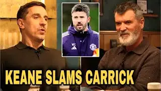 Roy Keane slams Michael Carrick's Man Utd coaching team in tense Gary Neville exchange