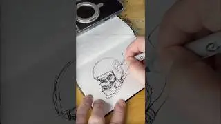 How to draw Space Skull 2 #art #drawing #ink #drawing #eyes #drawingtutorial #artist #space