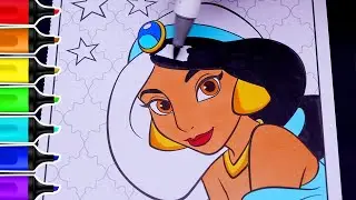 Disney Princess Jasmine Satisfying Coloring Video | Ohuhu Art Markers