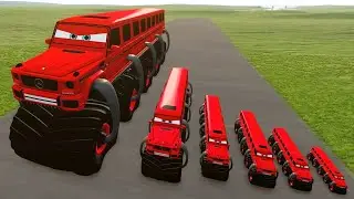 Big vs Small: Long Red Vizor VS Train Crash! | BeamNG.drive