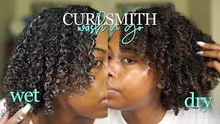 curly hair: moisturized, frizz free + defined wash n go using @CurlsmithOfficial