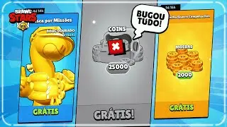 EITA SUPERCELL, BUGOU TUDO! MOEDAS e SKIN GRATIS, OURO NEGATIVO e COMPENSA&Ccedil;&Atilde;O POR BUGS! BRAWL STARS