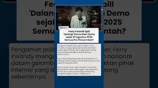 Ferry Irwandi Spill Akun yang Jadi Dalang Kerusuhan Demo Sejak 25 Agustus, 'Pro Pemerintah'