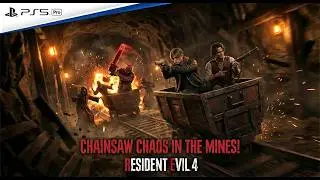 RE4 Remake: Leon & Luis Face Chainsaw Chaos in High-Speed Minecart Battle | PS5 Pro