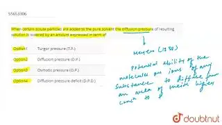 When certain solute particles are added to the pure solvent the diffusion pressure