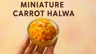 Miniature carrot halwa #niksnanhirasoi #miniaturecooking #food #tinycooking #minifood #viralrecipe 