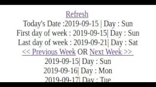 PHP Tutorial | Navigate To Next And Previous Week & And Get Dates Within Week