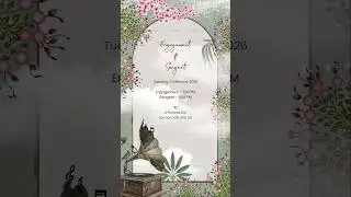 Regal Garden Romance Wedding Invitation | Elegant Digital E-Invite Design #41E