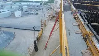 Building the new ship channel bridge. New deck for the pylon crew.