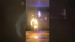 HUMAN tricks FIRE ball spin🔥🔥