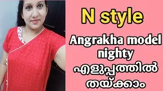 N style angrakha nighty cutting and stitching