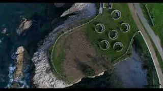 Burela bonita a vista de dron.