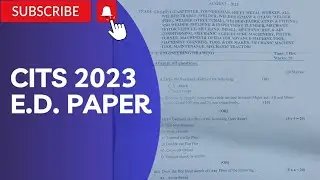 CITS 2023 Exam | Engineering Drawing Paper Analysis, Fitter Machinist, Turner...