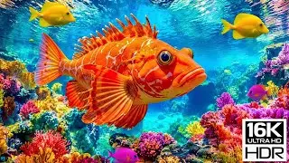 🌌 16K HDR Dolby Vision | Secrets of the Luminous Abyss &ndash; Glowing Coral Realms & Silent Sea Life 🐠