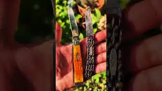 Case Persimmon Orange Trapper and Mahogany Bone Sodbuster Jr