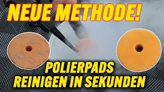 Polierpads reinigen gr&uuml;ndlich + superschnell sauber: Padwasher vs. Trockendampf