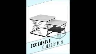 Artiss Nesting Coffee Table Set of 2 Marble Effect