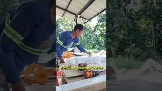 make a wood frame painting step by step #highlights #painting #woodworking #tips #viralvideo #diy