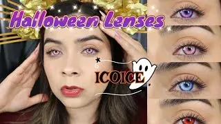 Примеряем жуткие контактные линзы на Хэллоуин от ICOICE 👀 | Их действительно можно носить?