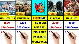 Housefull 5 vs Kannappa vs Thug Life vs Kuberaa Lifetime Box Office Collection,  Budget, Hit or Flop