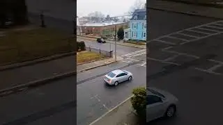 Car runs a stop sign violating city traffic code #violation
