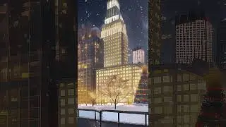 Winter New York Jazz Night ~ Relaxing Piano Jazz Music with Snowfall Ambiene  #nightjazz