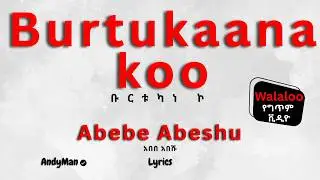 Abebe Abeshu - Burtukaana koo (Lyrics) | Oromo Music | Oromiffa + አማርኛ ትርጉም