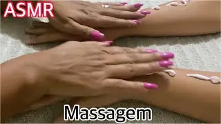 ASMR 😴 Massagem nas mãos e nos braços / Hand and arm massage 😍 whispering - Br