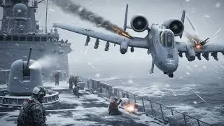Даже капитан замер &mdash; пока низко не снизился самолет A-10, из которого валил дым, но который продо...